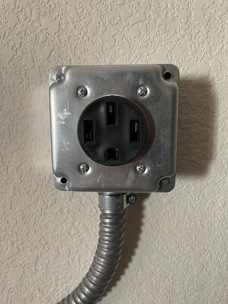 NEMA 14-50 outlet installed for Electrical Panel Upgrade in Indian Head